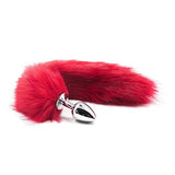 Stainless Steel Red Fox Tail Plug