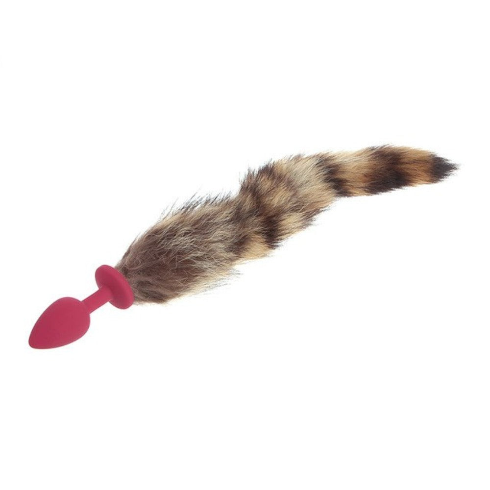 15" Silicone Brown Cat Tail Plug