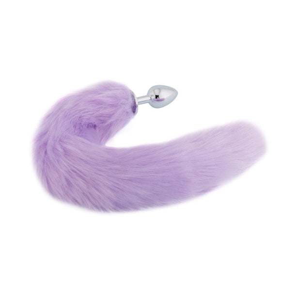 Fluffy Fox Tail Plug, Purple 18