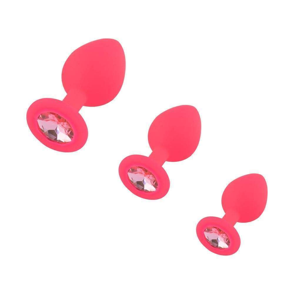 Silicone Princess Plug, Pink Set Silicone Princess Plug, Pink Set