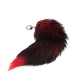 Fox Tail Plug, Black with Red 16"