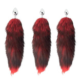 Fox Tail Plug, Black with Red 16"