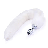 7" Wild White Cat Silicone Tail Plug