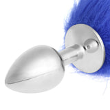 14" Stainless Steel Blue Faux Tail Plug