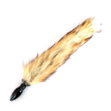 14" Silicone Light Brown Fox Tail