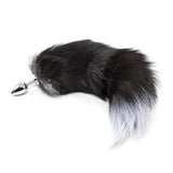 Stainless Steel Black and White Animal Tail Plug