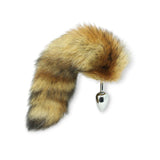 10" Stainless Steel Brown Faux Tail Plug