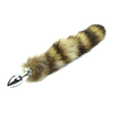 11" Stainless Steel Brown Cat Tail Plug