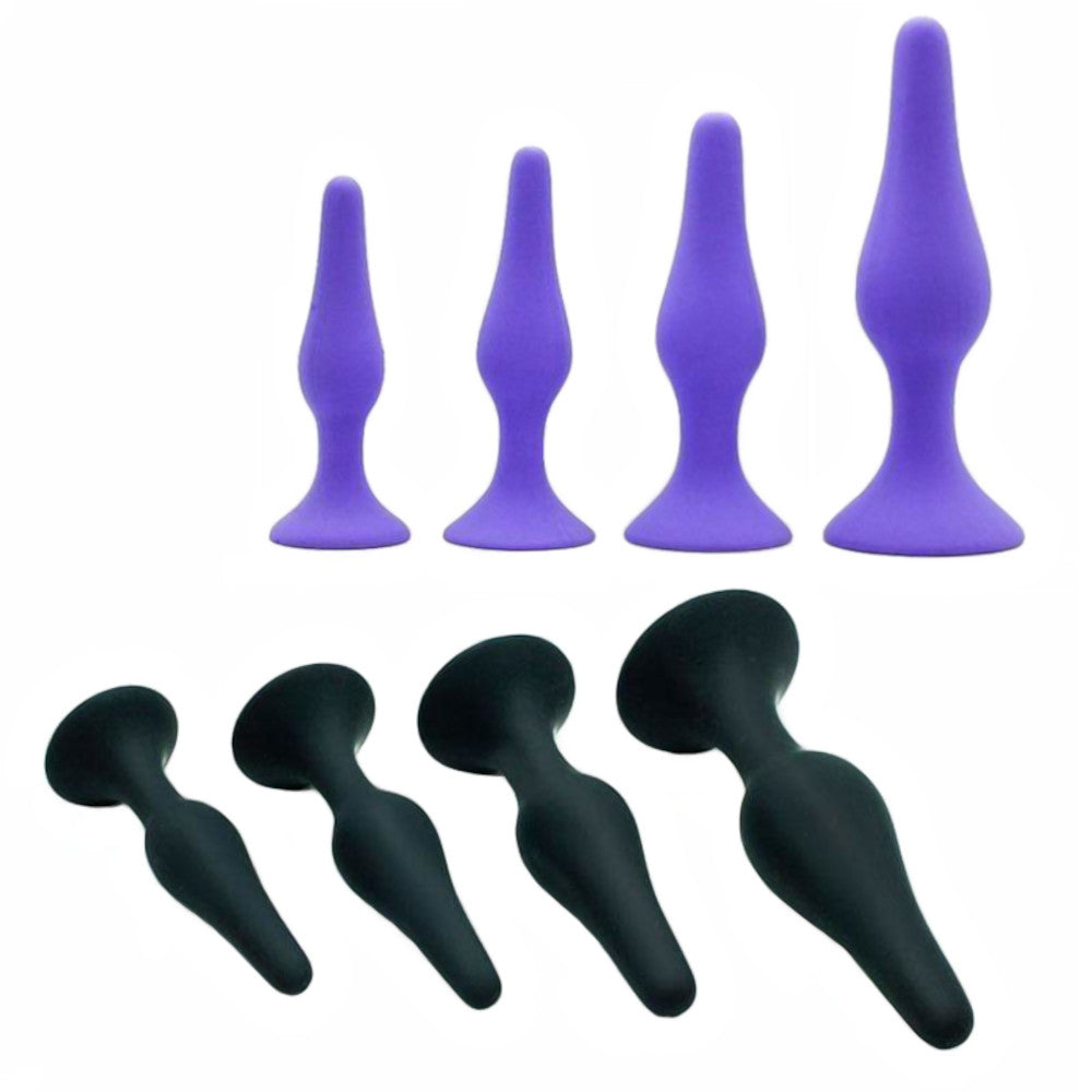 Silicone Plug Trainer Kit, 4 Plugs Black & Purple Silicone Plug Trainer Kit, 4 Plugs Black & Purple