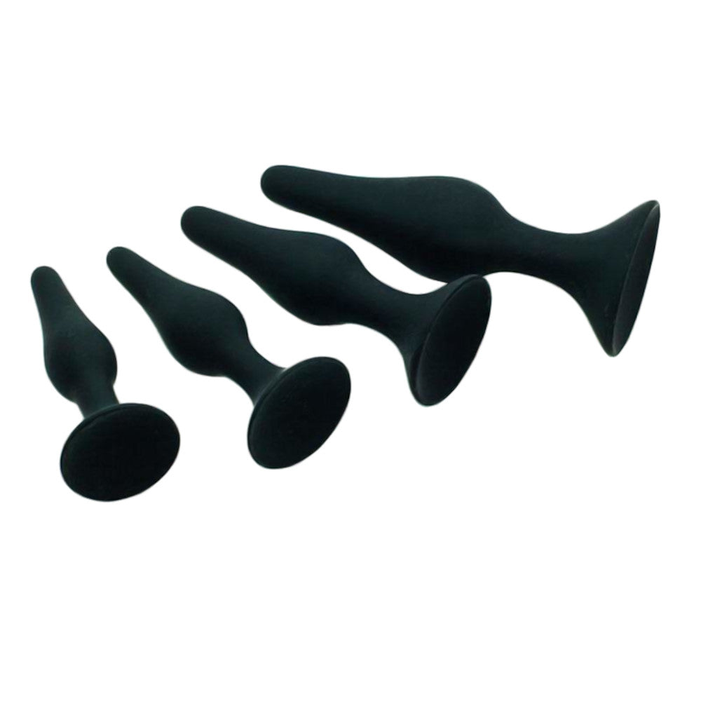 Silicone Plug Trainer Kit, 4 Plugs Black & Purple Silicone Plug Trainer Kit, 4 Plugs Black & Purple