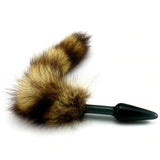 13" Pyrex Glass Brown Fox Tail Plug