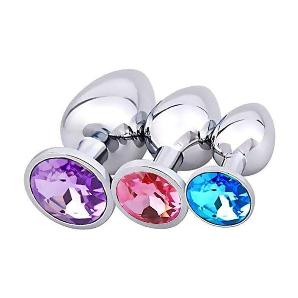Jeweled Princess Plug 3 Piece Set Jeweled Princess Plug 3 Piece Set