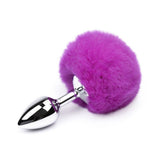 3" Stainless Steel 7 Colors Bunny Tail Plug