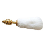 4" Golden Metal Variety of Colors Bunny Tail Plug