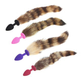 15" Silicone Brown Cat Tail Plug
