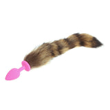 15" Silicone Brown Fox Tail Plug