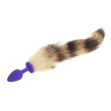 15" Silicone Brown Cat Tail Plug