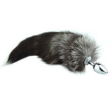3" Black and White Cat Stainless Steel Tail Plug