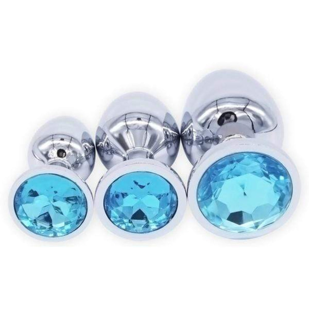 Jeweled Princess Plug 3 Piece Set