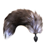 15" Silicone Black Wolf Tail Plug