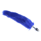 14" Stainless Steel Blue Faux Tail Plug