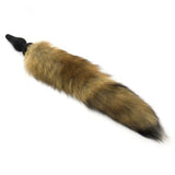 14" Silicone Brown Fox Tail Plug