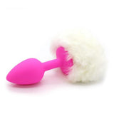3" Silicone Pink Bunny Tail Plug