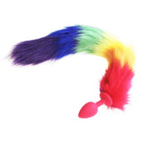 15" Silicone Rainbow Tail Plug