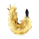 14" Silicone Light Brown Fox Tail