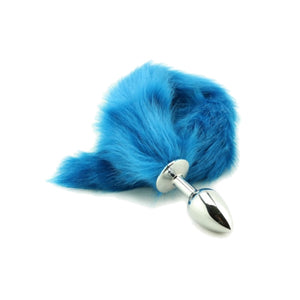 16" Stainless Steel Blue Small Tail Butt Plug 16" Stainless Steel Blue Small Tail Butt Plug