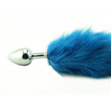 16" Stainless Steel Blue Small Tail Butt Plug