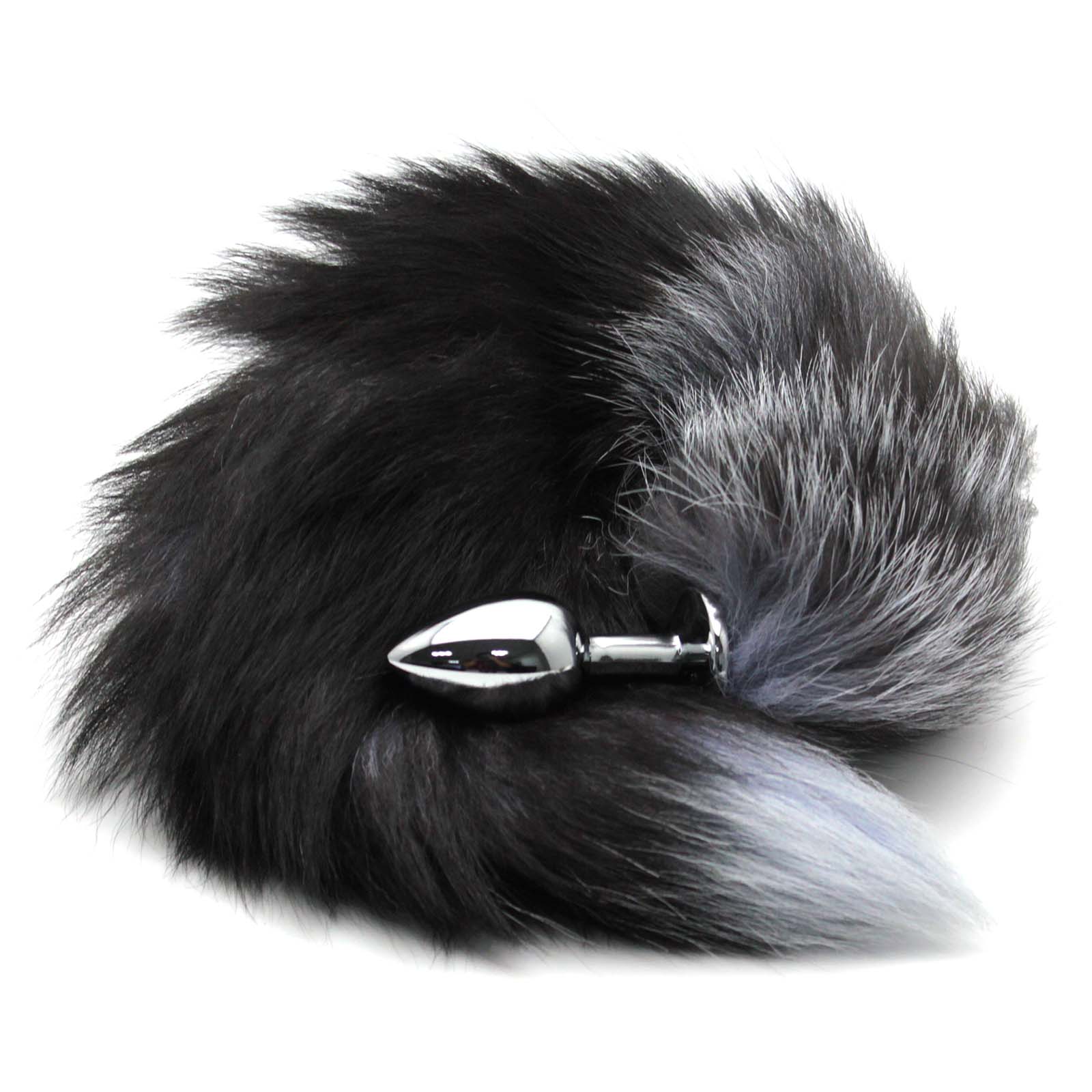 17" Stainless Steel Black Cat Tail Plug